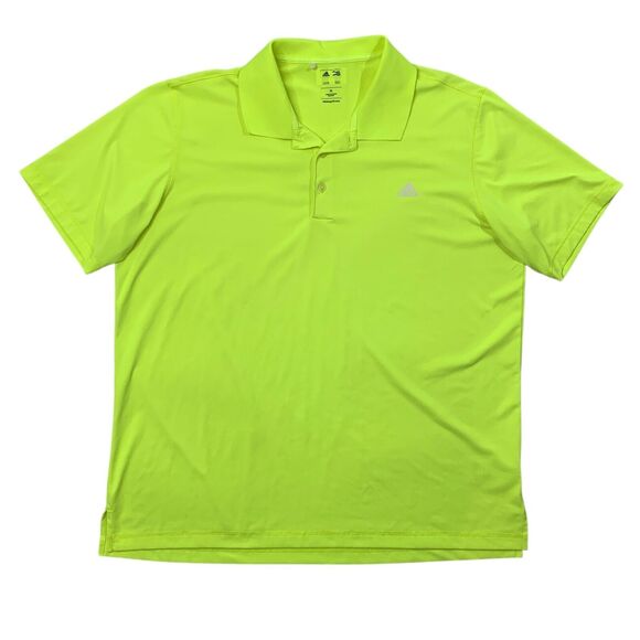 Adidas Shirt Men XL Extra Large Highlighter PureMotion Droptail Hem Golf Polo - Picture 1 of 10